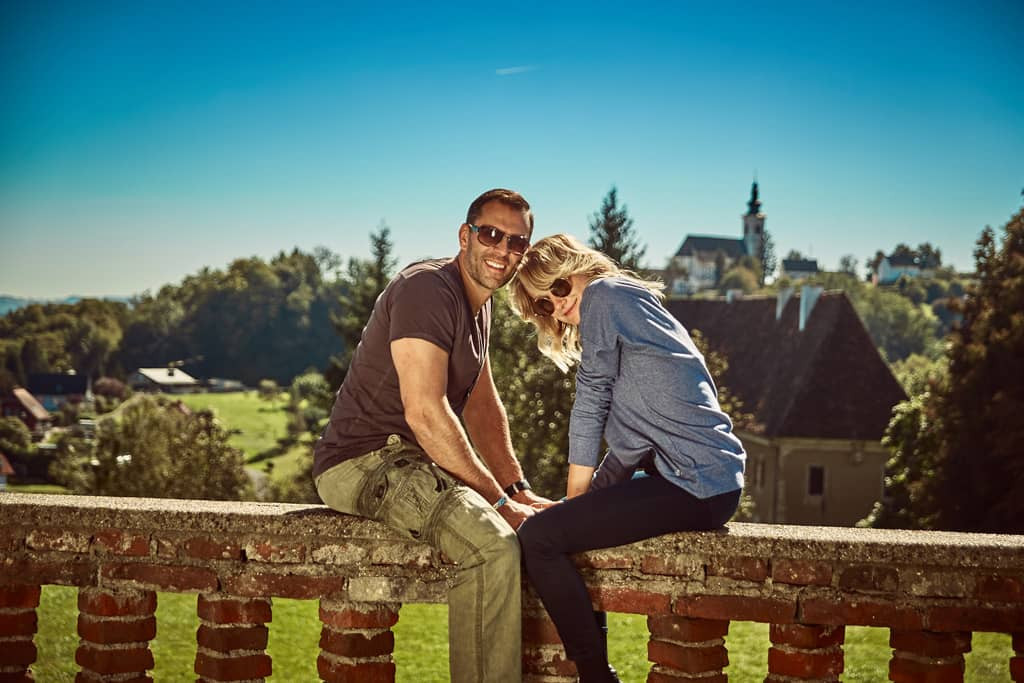Couple on castle wall Copyright Stephan Friesinger