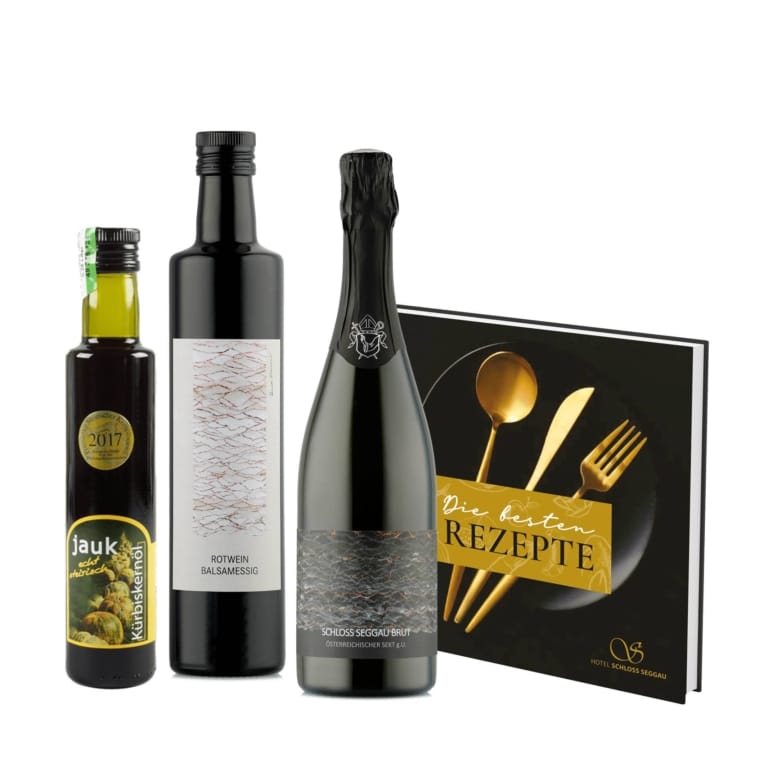 Gift package "Aufgetischt", available in the online shop of Schloss Seggau.