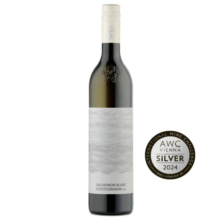 One bottle "Sauvignon Blanc 2023". This excellent wine from the Episcopal Wine Cellar at Schloss Seggau is available directly in the wine cellar shop or in the online shop.