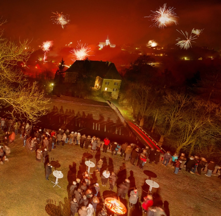 Silvester auf der Glockenwiese von Schloss Seggau